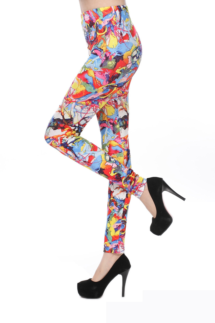 Ribbon-silk-printing-embellished-Leggings-wholesale