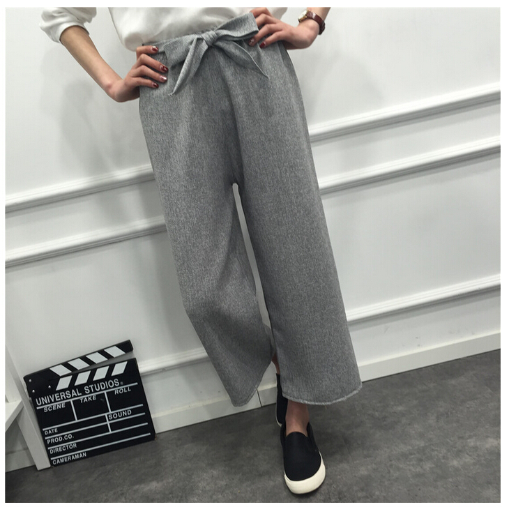 Straight-easing-of-tall-waist-wide-legged-pants-wholesale