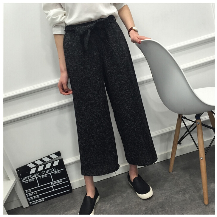 Straight-easing-of-tall-waist-wide-legged-pants-wholesale