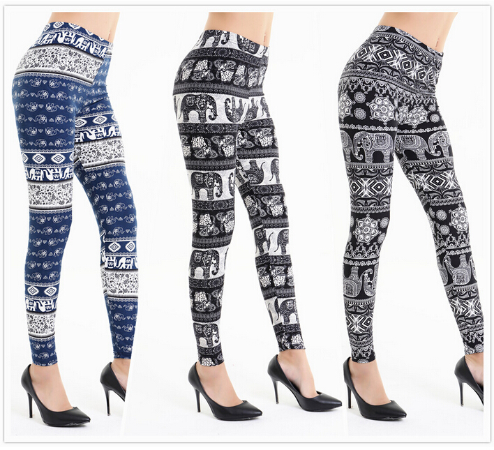 Super-soft-classical-wealth-elephant-print-female-leggings-wholesale