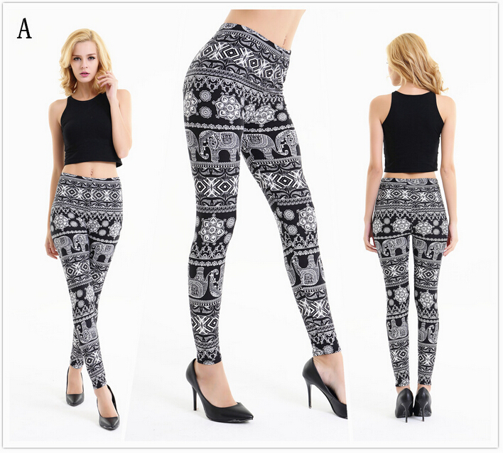 Super-soft-classical-wealth-elephant-print-female-leggings-wholesale