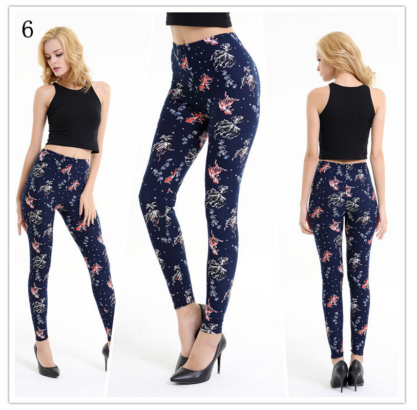 Super-soft-printed-cartoon-skulls-female-leggings-wholesale