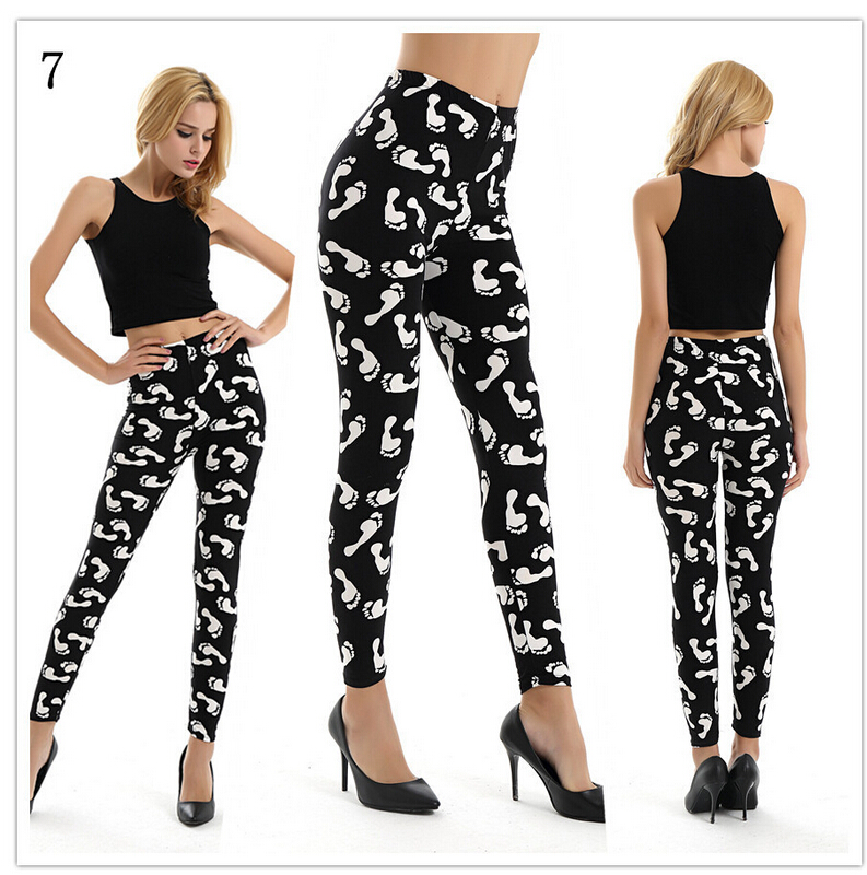 Super-soft-printed-cartoon-skulls-female-leggings-wholesale