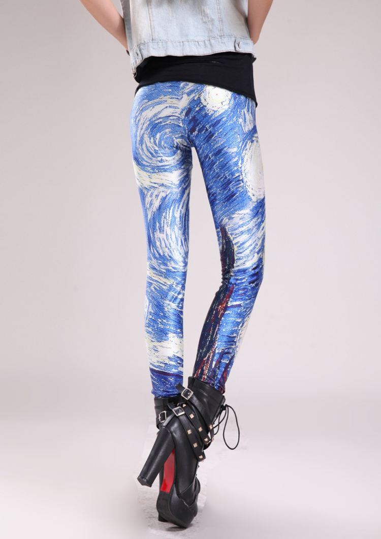 Van-Gogh-starry-sky-Unique-Leggings