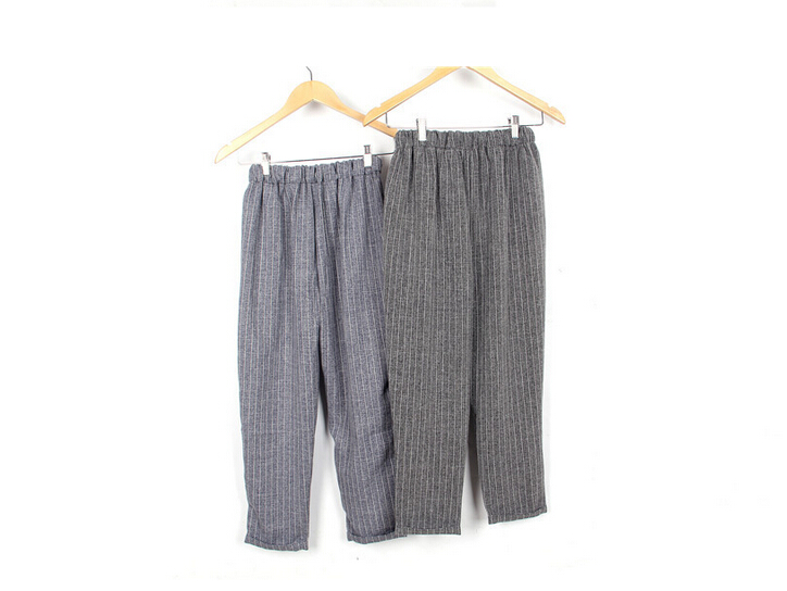 Vertical-stripes-nine-points-female-harlan-trousers-wholesale