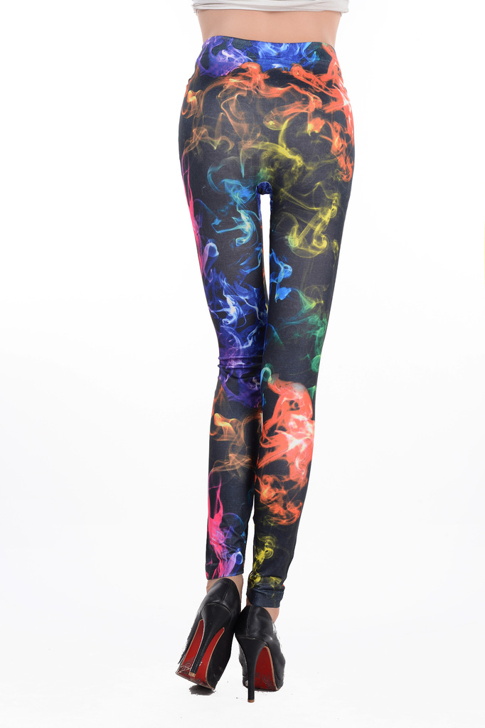 Wholesale-Colorful-smog-print-seamless-leggings