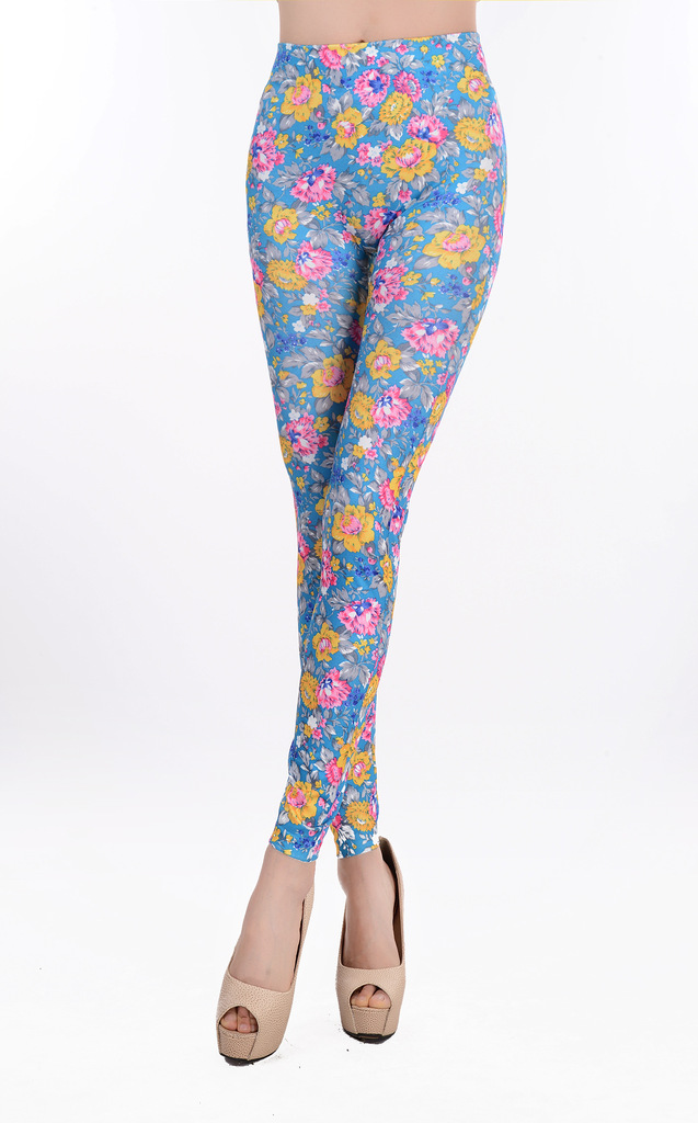 Wholesale-flower-seamless-tattoo-leggings-women