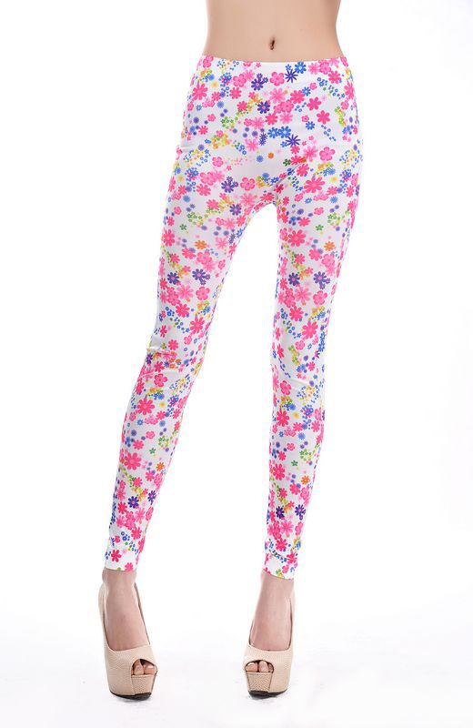 Wholesale-flower-seamless-tattoo-leggings-women