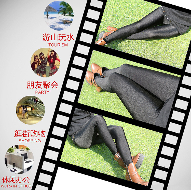 Wholesale-shiny-leggings-black