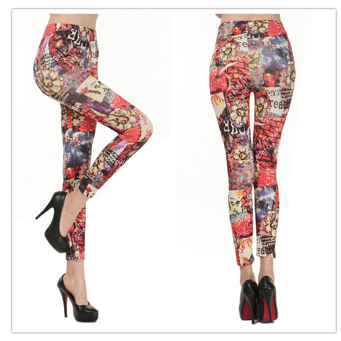and-painted-oil-painting-graffiti-flower-female-leggings-wholesale