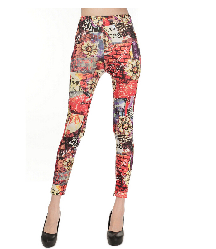 and-painted-oil-painting-graffiti-flower-female-leggings-wholesale