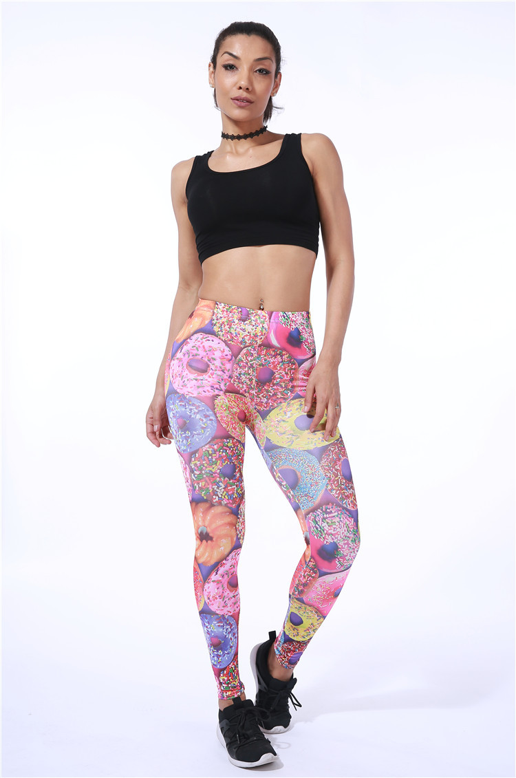 bagel-print-leggings-soft-fabric-milk-silk-pants