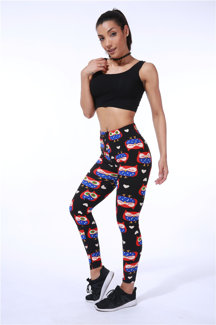 bagel-print-leggings-soft-fabric-milk-silk-pants