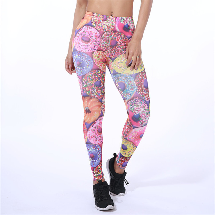 bagel-print-leggings-soft-fabric-milk-silk-pants