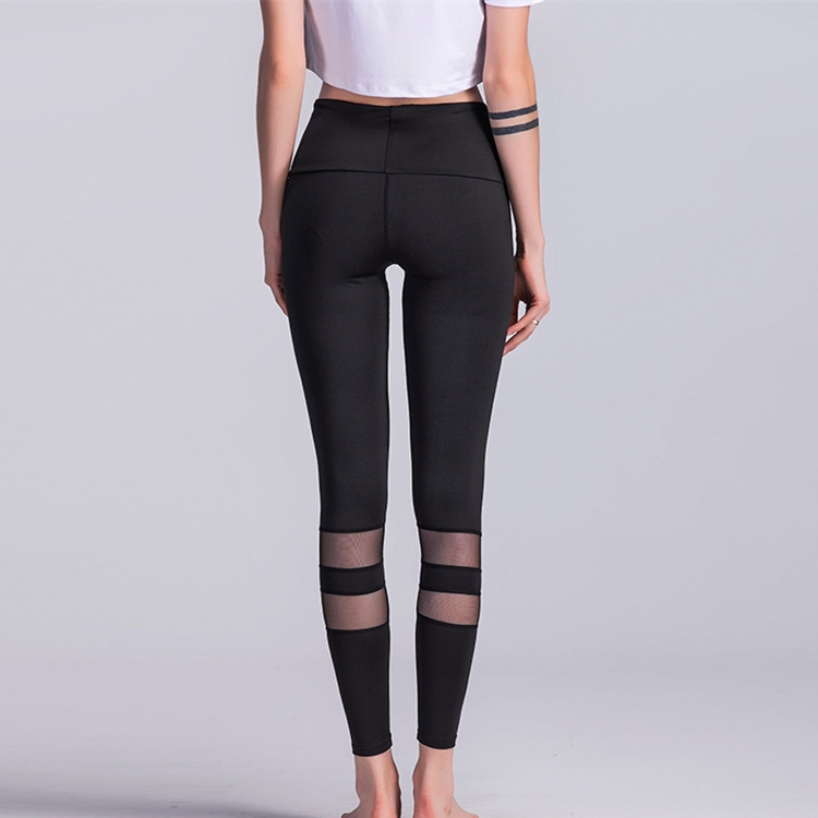 Black-gray-mesh-stitching-yoga-pants