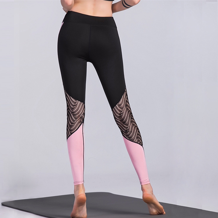 Black lace stitching yoga pants – First leggings