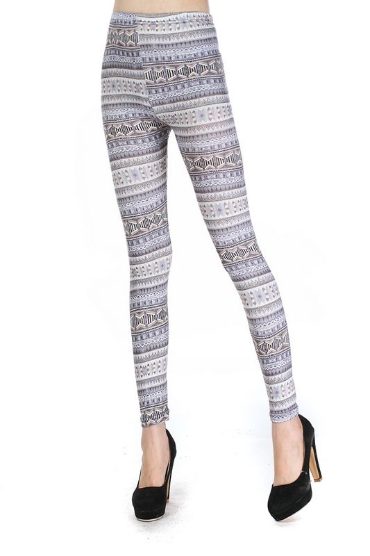 Brushed-printing-lines-white-denim-leggings-wholesale