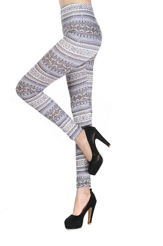 Brushed-printing-lines-white-denim-leggings-wholesale