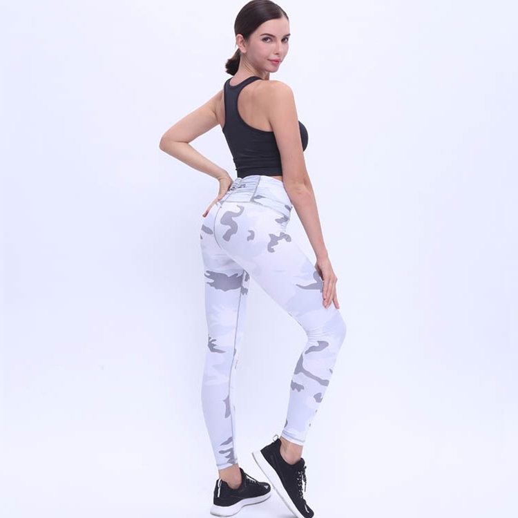 Camouflage-stretch-print-fitness-yoga-pants