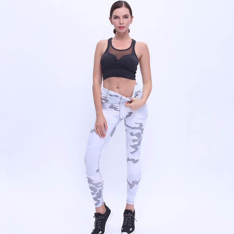Camouflage-stretch-print-fitness-yoga-pants