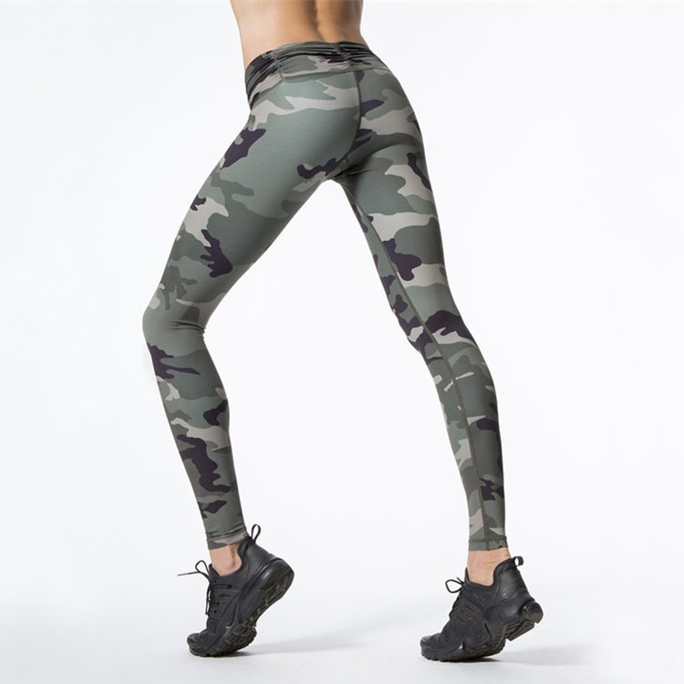 Camouflage-stretch-print-fitness-yoga-pants