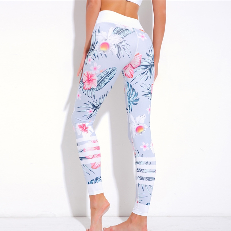 New-flower-print-yoga-fitness-pants
