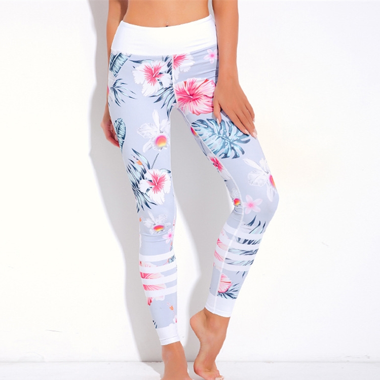 New-flower-print-yoga-fitness-pants