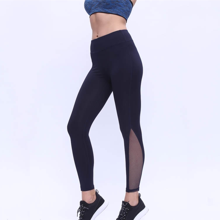 Pure-color-high-elastic-mesh-yoga-leggings