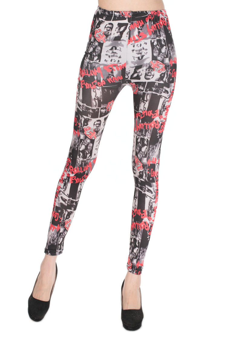 Red-letters-black-leggings-wholesale