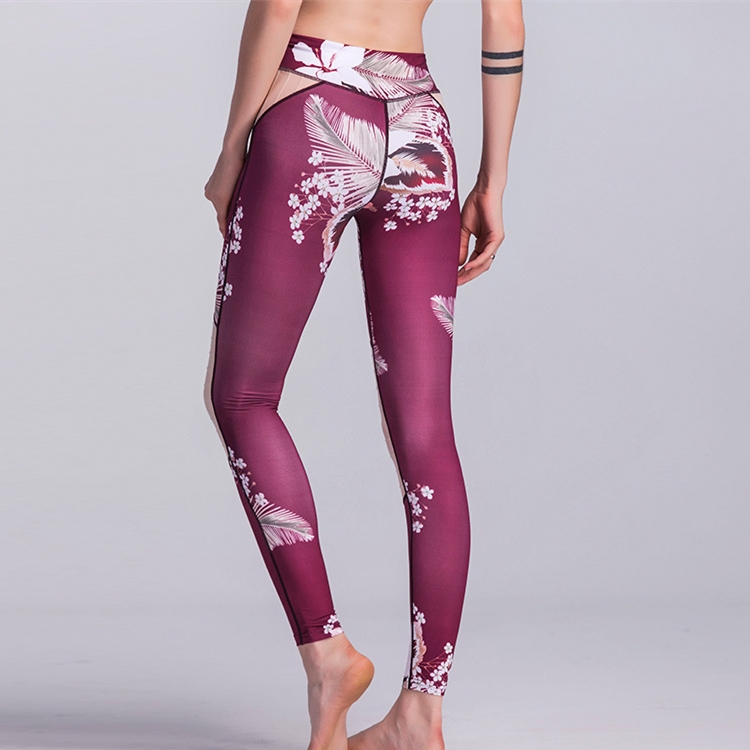 ot-wine-red-flower-printed-stitching-yoga-pants