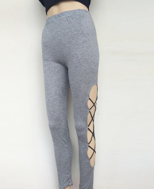 Black-bandage-long-thin-leg-lateral-cross-nudity-leggings-wholesale