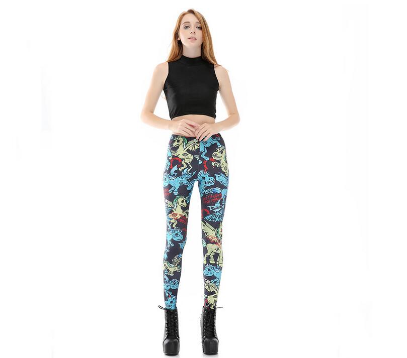 Cartoon-horse-printed-leggings-wholesale