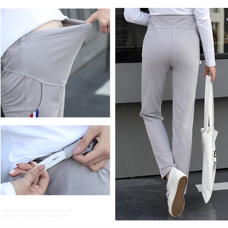 Casual-bar-stitching-maternity-sweatpants