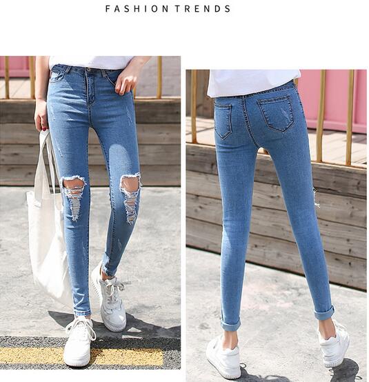 Cultivate-female-morality-hole-wind-jeans-wholesale