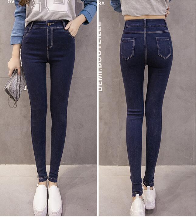 Diamond-stone-female-elastic-jeans-wholesale