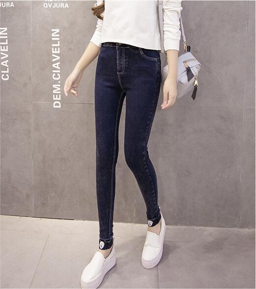 Diamond-stone-female-elastic-jeans-wholesale