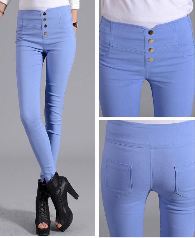 Female-color-stretch-feet-pencil-pants-wholesale