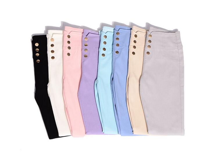 Female-color-stretch-feet-pencil-pants-wholesale