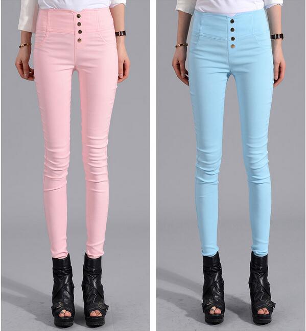 Female-color-stretch-feet-pencil-pants-wholesale