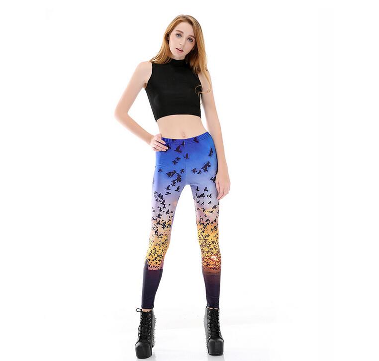 Female-crow-sunset-printed-pants-wholesale