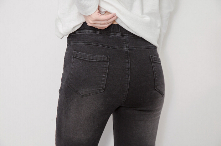Female-show-thin-jeans-tall-waist-elastic-pencil-pant-wholesale
