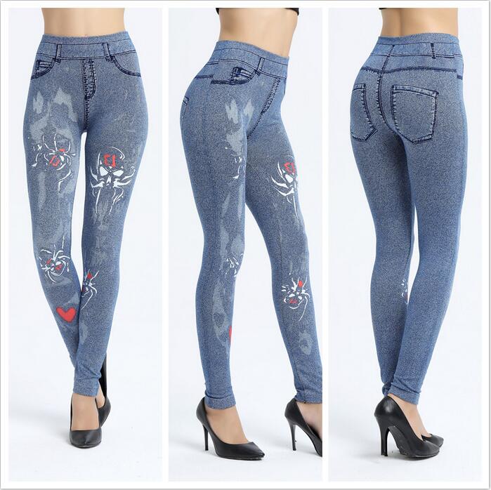 Female-spider-hearts-printed-leggings-wholesale