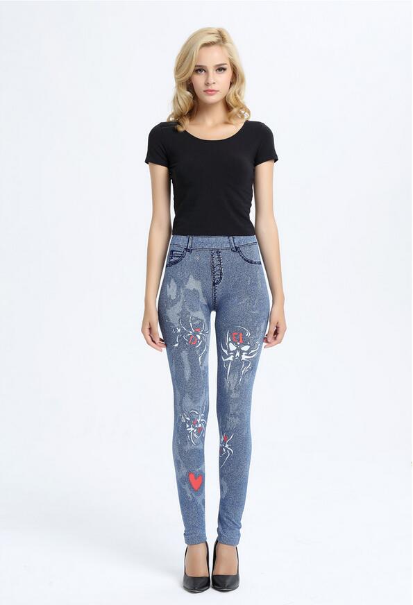 Female-spider-hearts-printed-leggings-wholesale