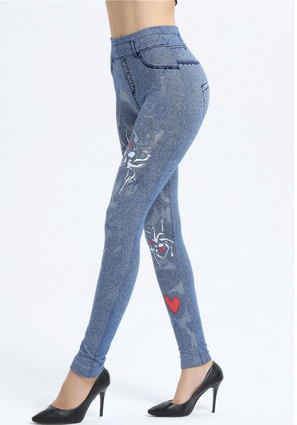 Female-spider-hearts-printed-leggings-wholesale