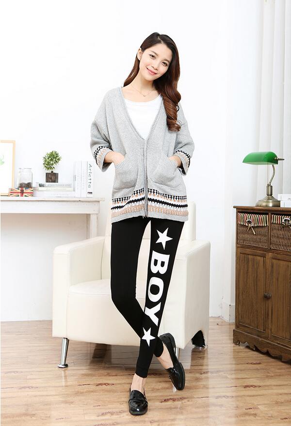 Lady-letters-offset-printing-black-leggings-wholesale