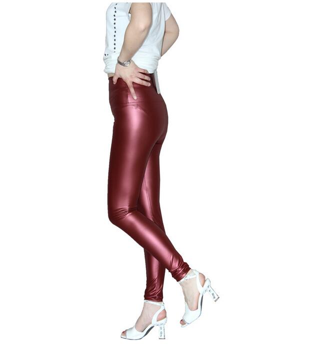 Pearl-color-PU-leather-pencil-series-leather-pants-wholesale