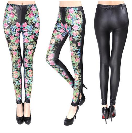 Pink-rose-female-printing-leggings-wholesale