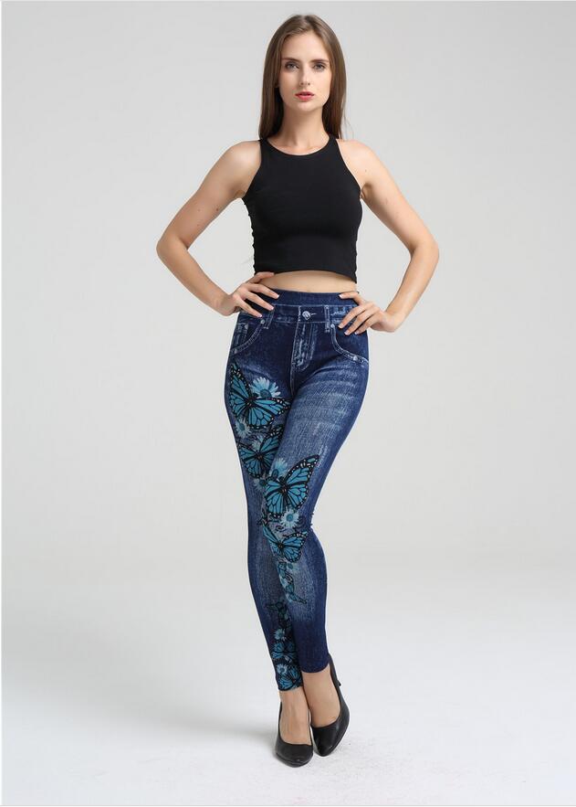 Printed-cotton-blue-butterfly-leggings-wholesale