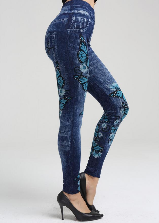 Printed-cotton-blue-butterfly-leggings-wholesale