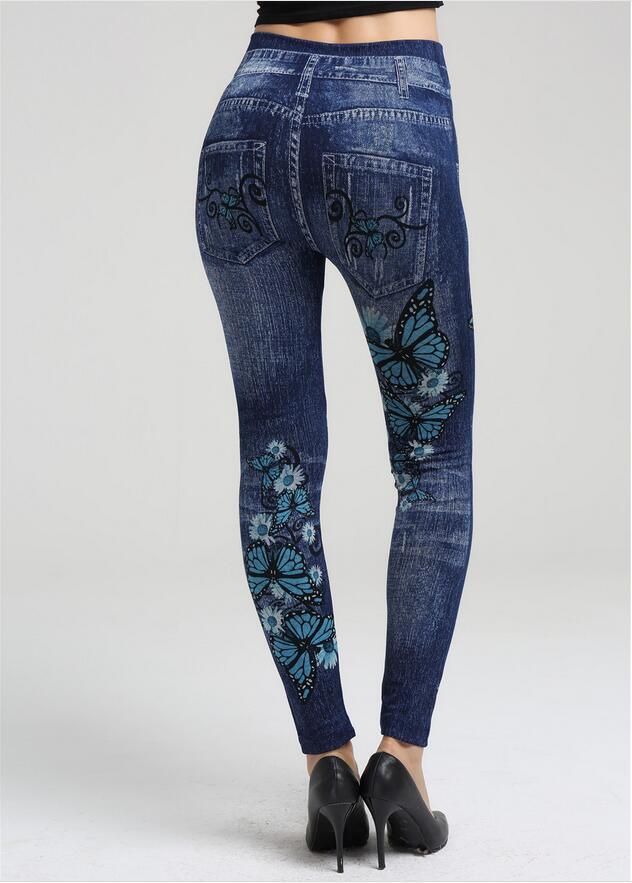 Printed-cotton-blue-butterfly-leggings-wholesale